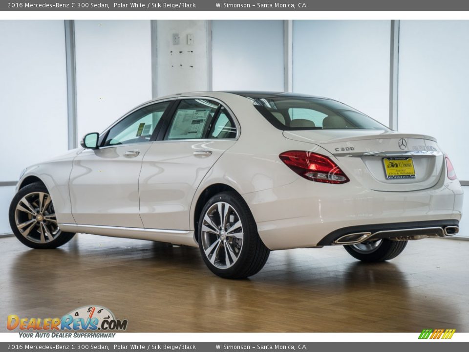 2016 Mercedes-Benz C 300 Sedan Polar White / Silk Beige/Black Photo #3