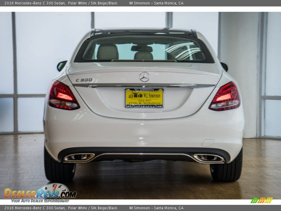 2016 Mercedes-Benz C 300 Sedan Polar White / Silk Beige/Black Photo #4