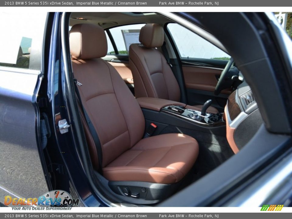 2013 BMW 5 Series 535i xDrive Sedan Imperial Blue Metallic / Cinnamon Brown Photo #27