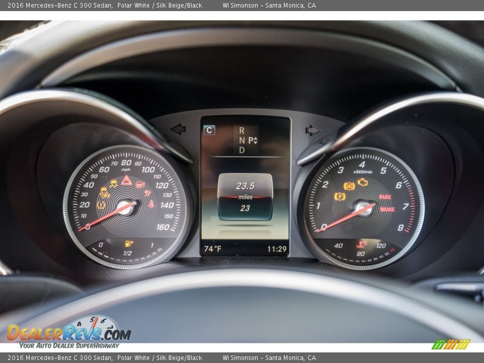 2016 Mercedes-Benz C 300 Sedan Polar White / Silk Beige/Black Photo #7