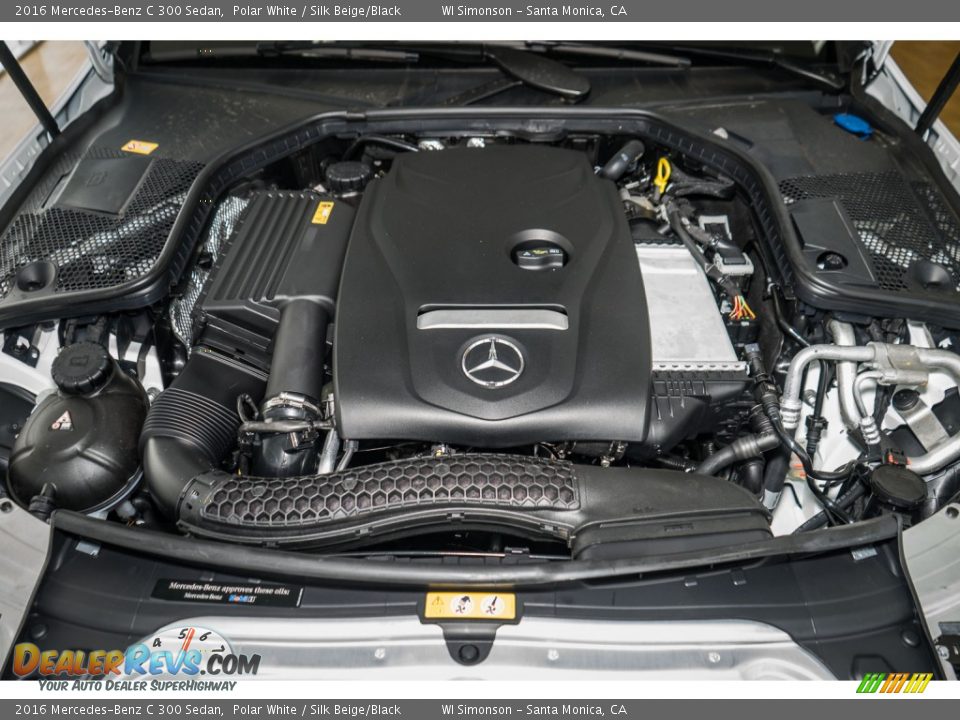 2016 Mercedes-Benz C 300 Sedan Polar White / Silk Beige/Black Photo #9