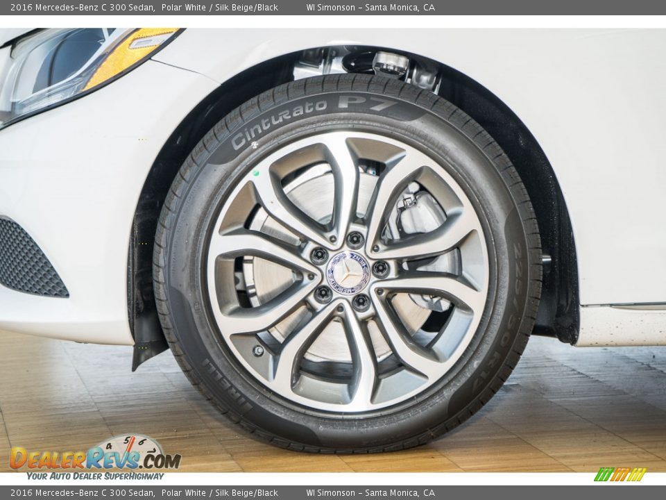 2016 Mercedes-Benz C 300 Sedan Polar White / Silk Beige/Black Photo #10