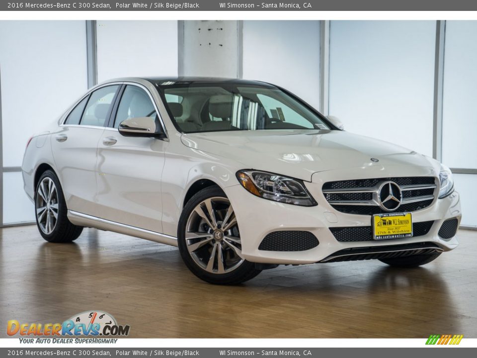 2016 Mercedes-Benz C 300 Sedan Polar White / Silk Beige/Black Photo #12