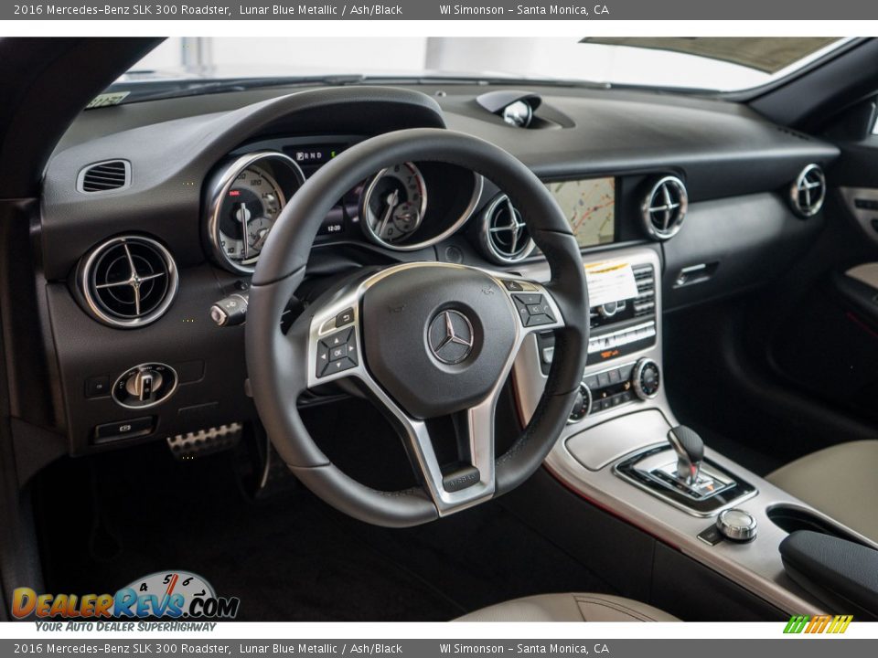 Ash/Black Interior - 2016 Mercedes-Benz SLK 300 Roadster Photo #6