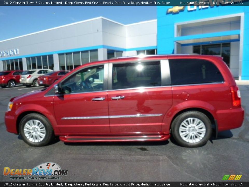 2012 Chrysler Town & Country Limited Deep Cherry Red Crystal Pearl / Dark Frost Beige/Medium Frost Beige Photo #2