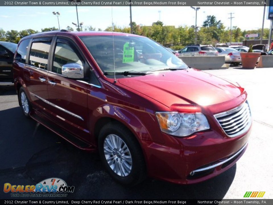2012 Chrysler Town & Country Limited Deep Cherry Red Crystal Pearl / Dark Frost Beige/Medium Frost Beige Photo #7