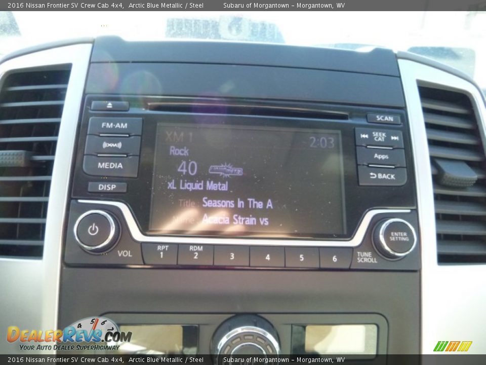 2016 Nissan Frontier SV Crew Cab 4x4 Arctic Blue Metallic / Steel Photo #17