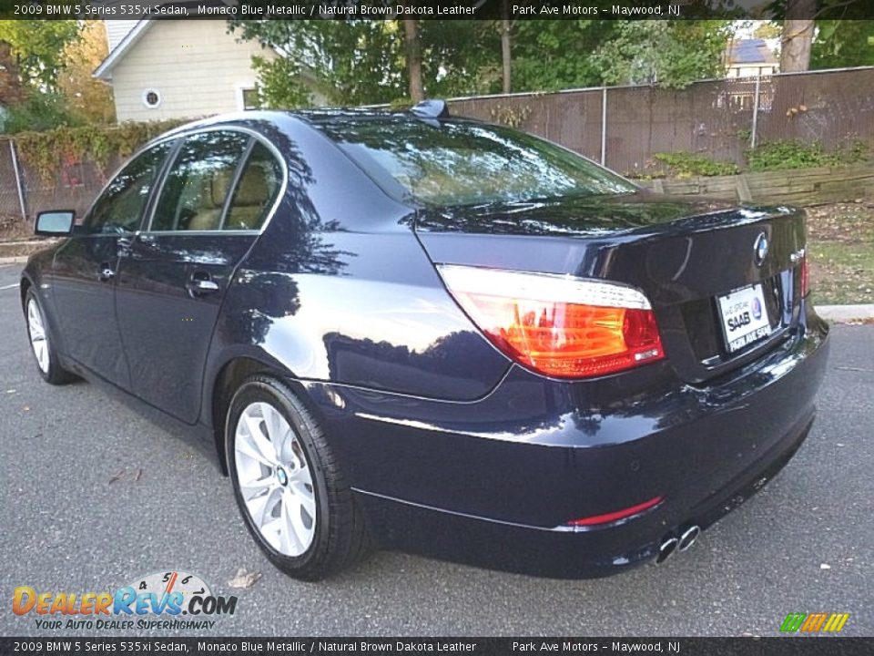 2009 BMW 5 Series 535xi Sedan Monaco Blue Metallic / Natural Brown Dakota Leather Photo #3