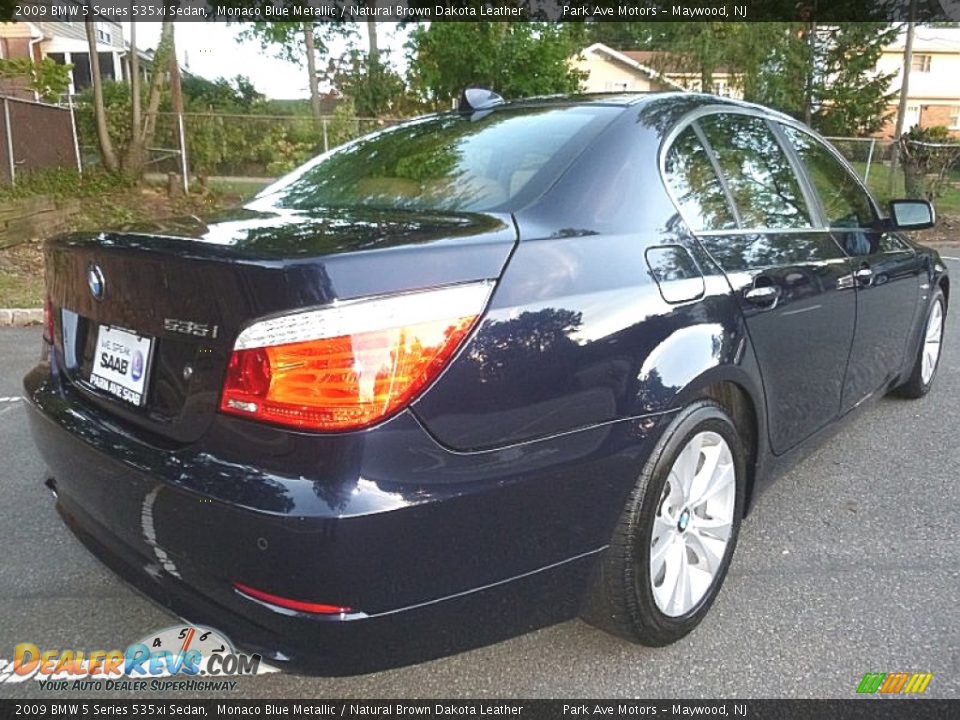 2009 BMW 5 Series 535xi Sedan Monaco Blue Metallic / Natural Brown Dakota Leather Photo #5