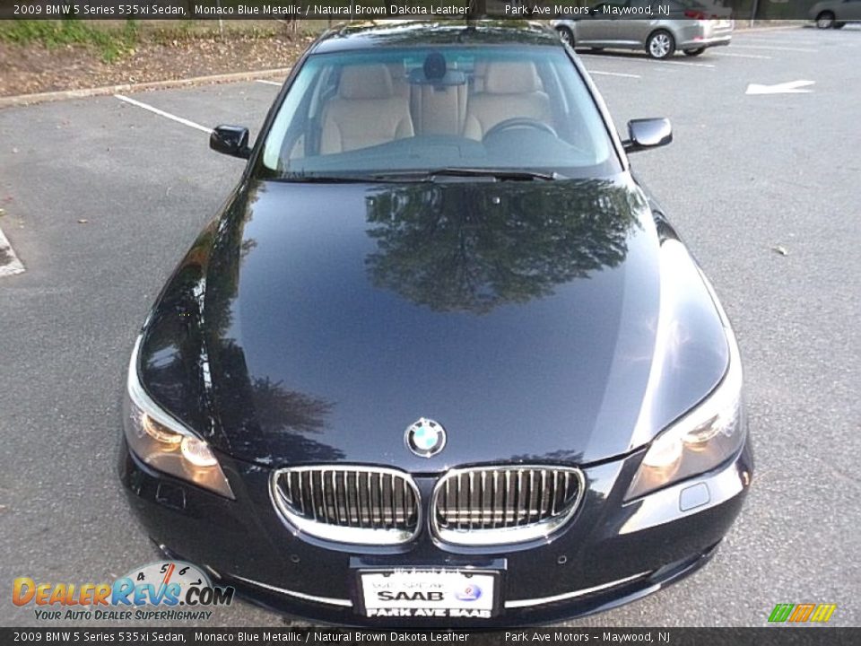 2009 BMW 5 Series 535xi Sedan Monaco Blue Metallic / Natural Brown Dakota Leather Photo #9