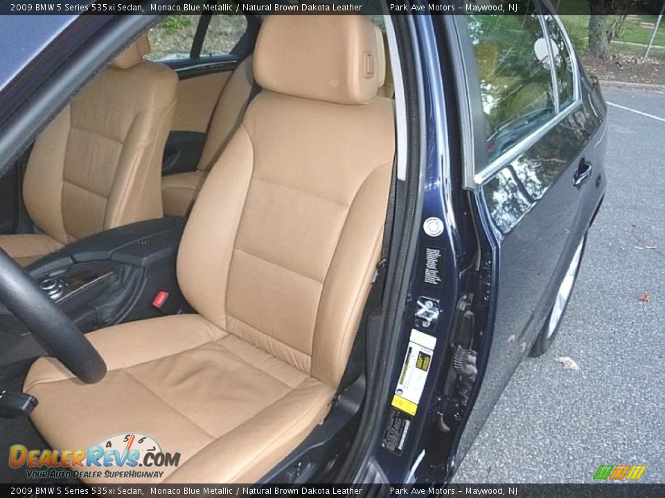 2009 BMW 5 Series 535xi Sedan Monaco Blue Metallic / Natural Brown Dakota Leather Photo #11