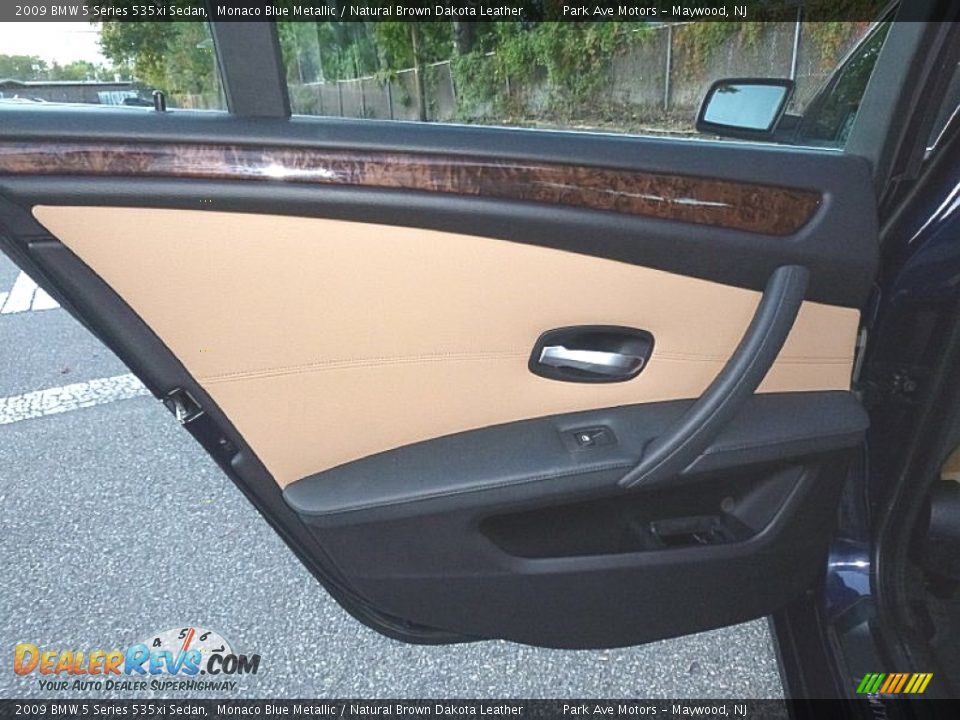 2009 BMW 5 Series 535xi Sedan Monaco Blue Metallic / Natural Brown Dakota Leather Photo #15