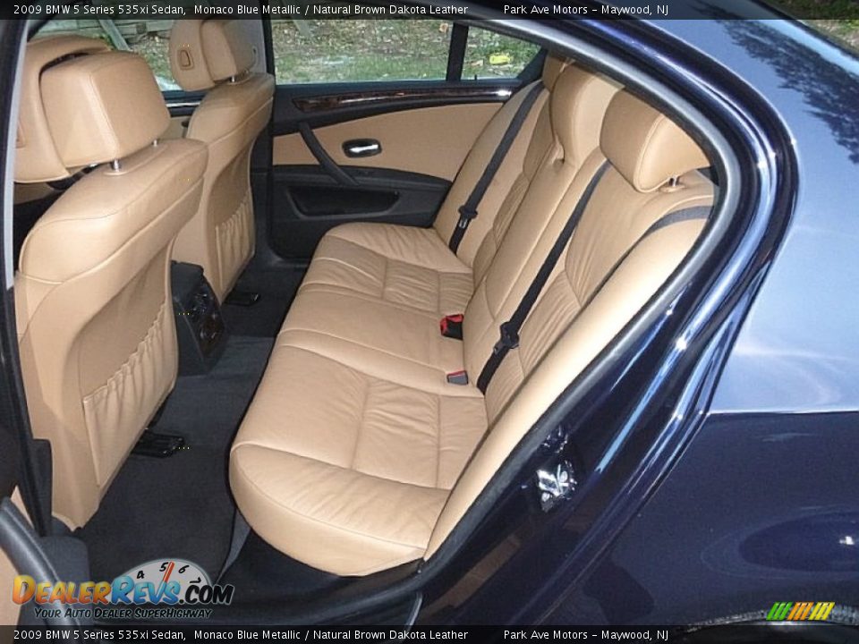 2009 BMW 5 Series 535xi Sedan Monaco Blue Metallic / Natural Brown Dakota Leather Photo #17