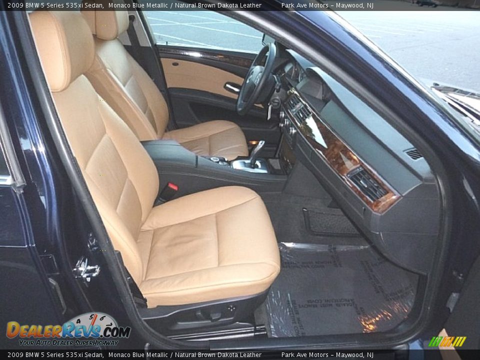 2009 BMW 5 Series 535xi Sedan Monaco Blue Metallic / Natural Brown Dakota Leather Photo #21