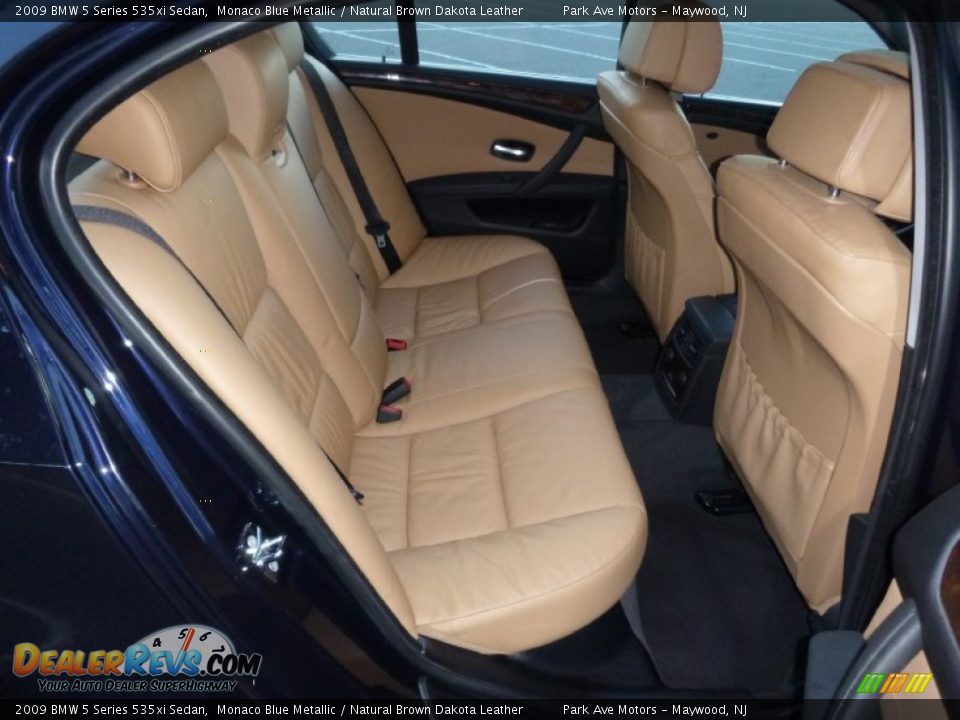 2009 BMW 5 Series 535xi Sedan Monaco Blue Metallic / Natural Brown Dakota Leather Photo #24