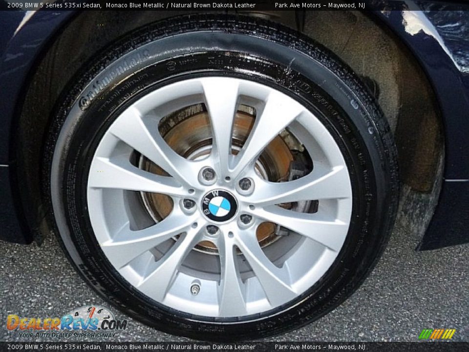 2009 BMW 5 Series 535xi Sedan Monaco Blue Metallic / Natural Brown Dakota Leather Photo #31
