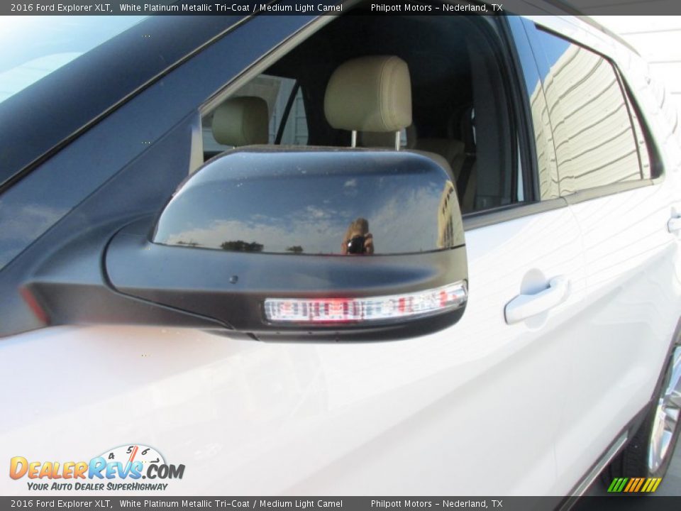 2016 Ford Explorer XLT White Platinum Metallic Tri-Coat / Medium Light Camel Photo #12