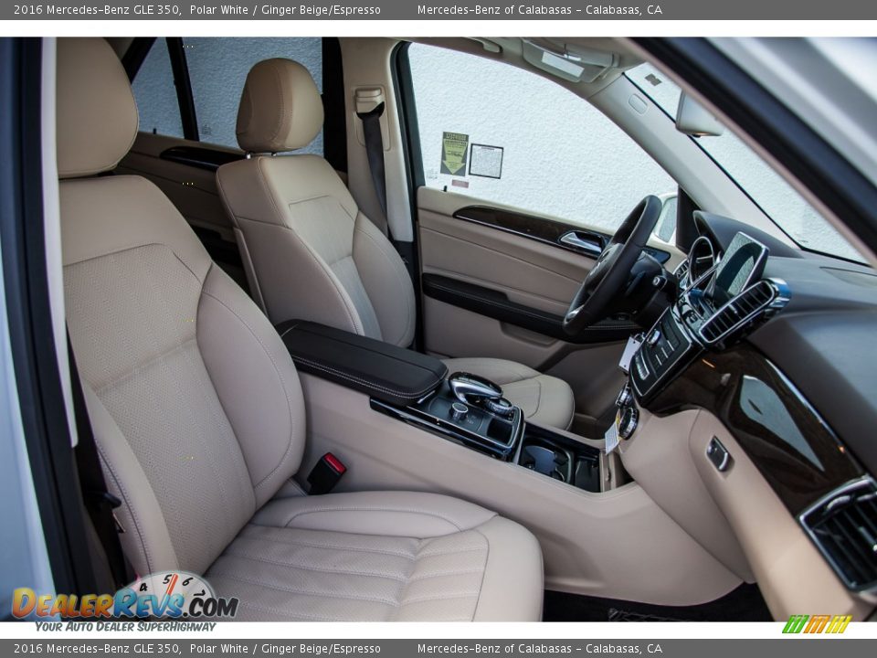 2016 Mercedes-Benz GLE 350 Polar White / Ginger Beige/Espresso Photo #8
