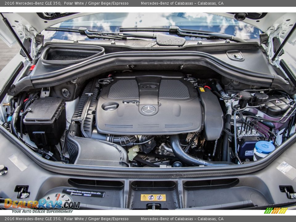 2016 Mercedes-Benz GLE 350 Polar White / Ginger Beige/Espresso Photo #9