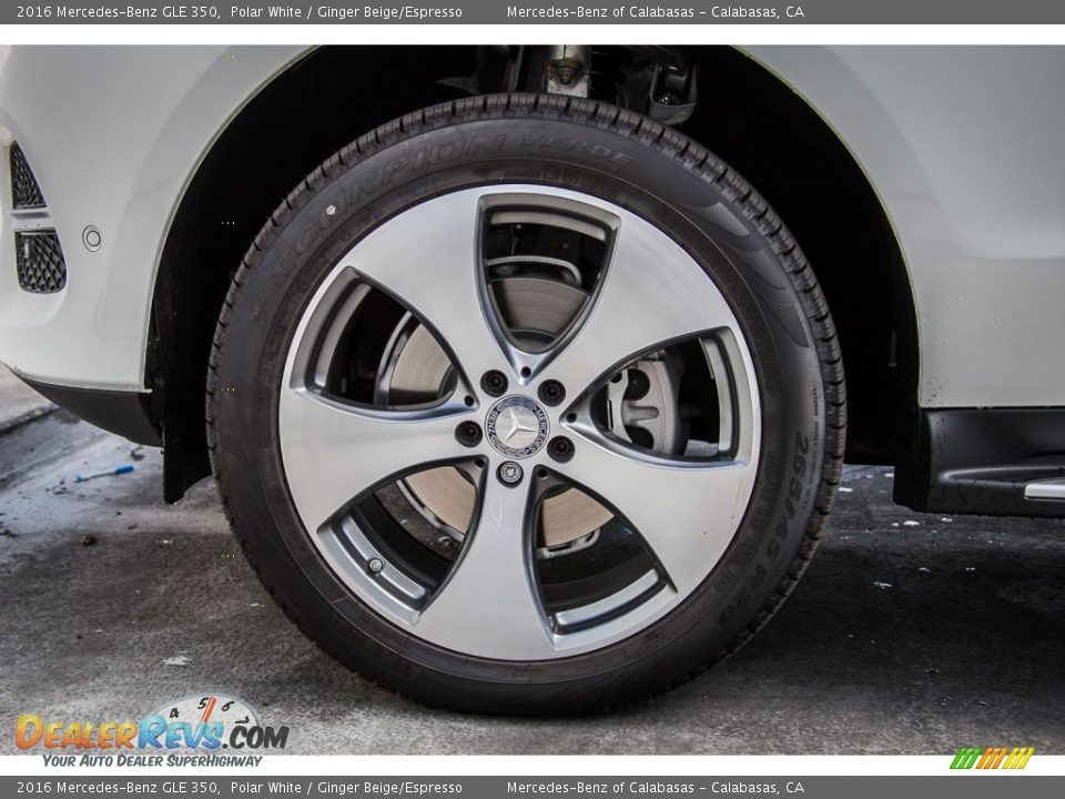 2016 Mercedes-Benz GLE 350 Polar White / Ginger Beige/Espresso Photo #10