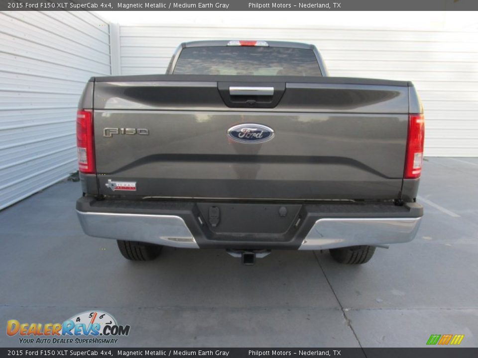 2015 Ford F150 XLT SuperCab 4x4 Magnetic Metallic / Medium Earth Gray Photo #5