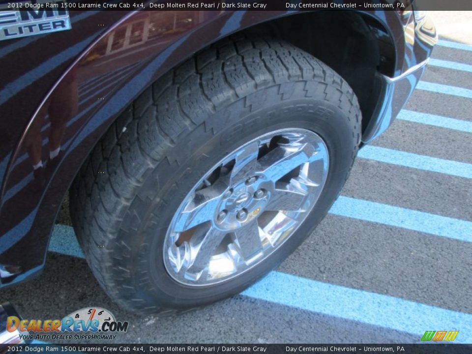 2012 Dodge Ram 1500 Laramie Crew Cab 4x4 Deep Molten Red Pearl / Dark Slate Gray Photo #13