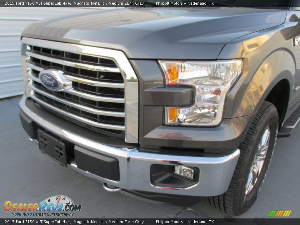 2015 Ford F150 XLT SuperCab 4x4 Magnetic Metallic / Medium Earth Gray Photo #10