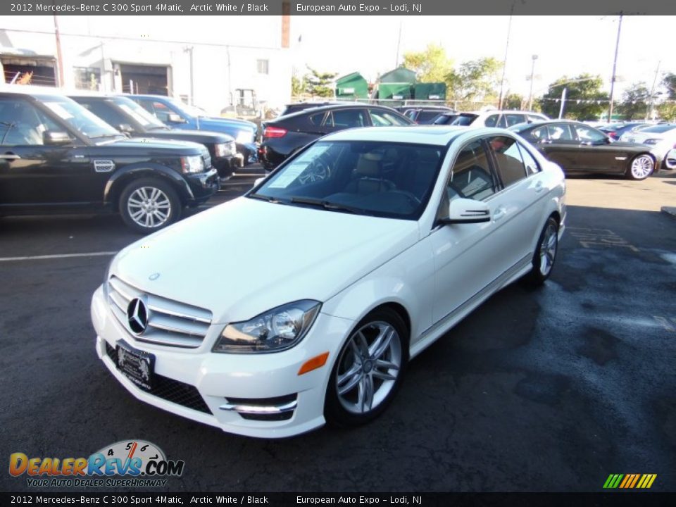 2012 Mercedes-Benz C 300 Sport 4Matic Arctic White / Black Photo #1