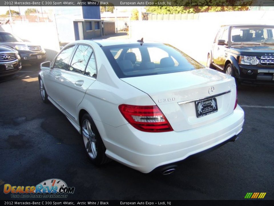 2012 Mercedes-Benz C 300 Sport 4Matic Arctic White / Black Photo #3