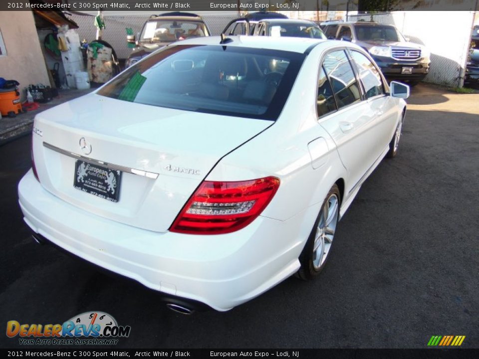 2012 Mercedes-Benz C 300 Sport 4Matic Arctic White / Black Photo #4