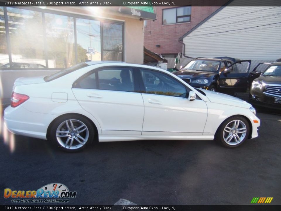 2012 Mercedes-Benz C 300 Sport 4Matic Arctic White / Black Photo #5