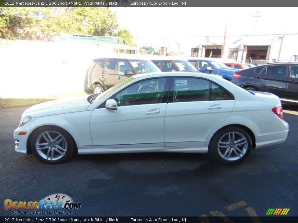 2012 Mercedes-Benz C 300 Sport 4Matic Arctic White / Black Photo #6