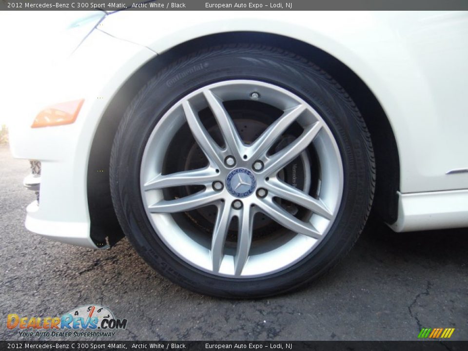 2012 Mercedes-Benz C 300 Sport 4Matic Arctic White / Black Photo #9