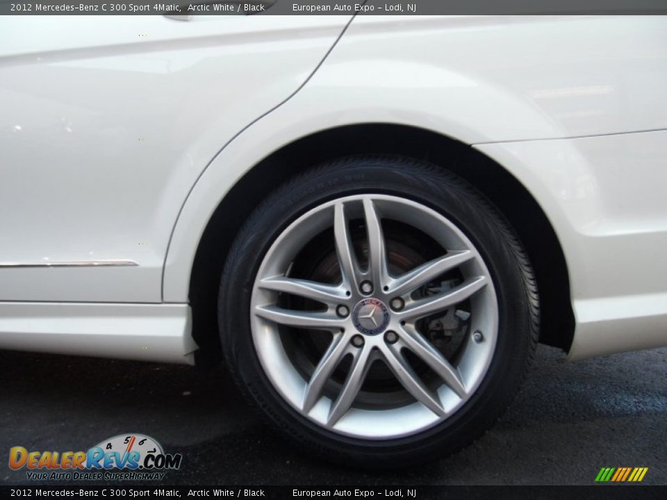 2012 Mercedes-Benz C 300 Sport 4Matic Arctic White / Black Photo #10