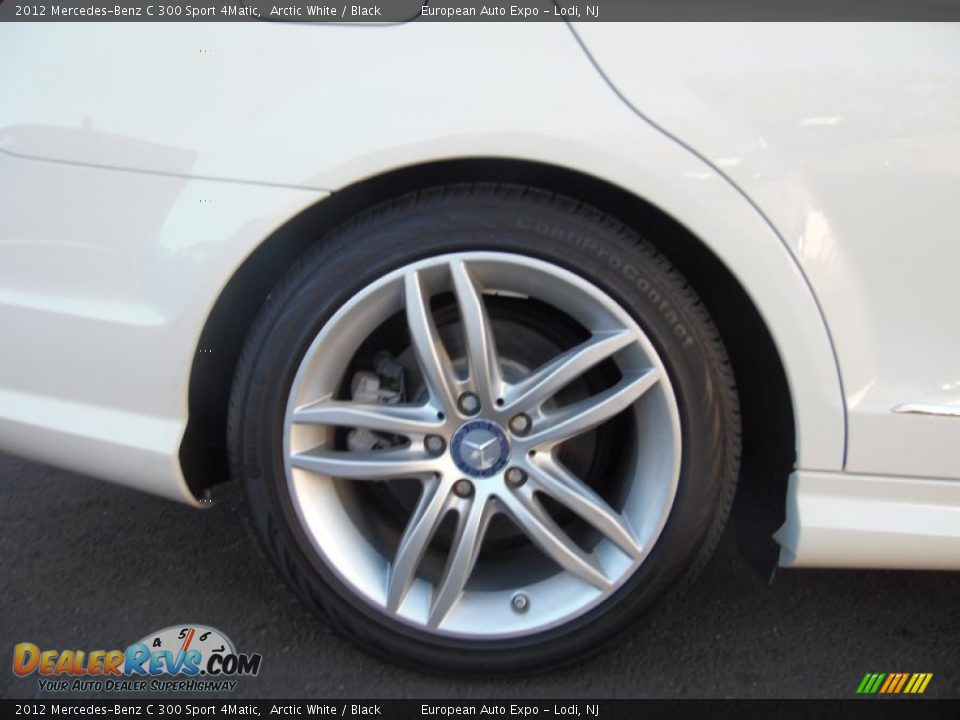 2012 Mercedes-Benz C 300 Sport 4Matic Arctic White / Black Photo #11