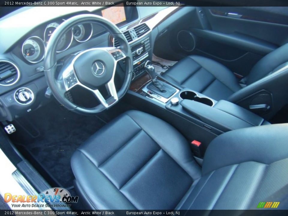2012 Mercedes-Benz C 300 Sport 4Matic Arctic White / Black Photo #13