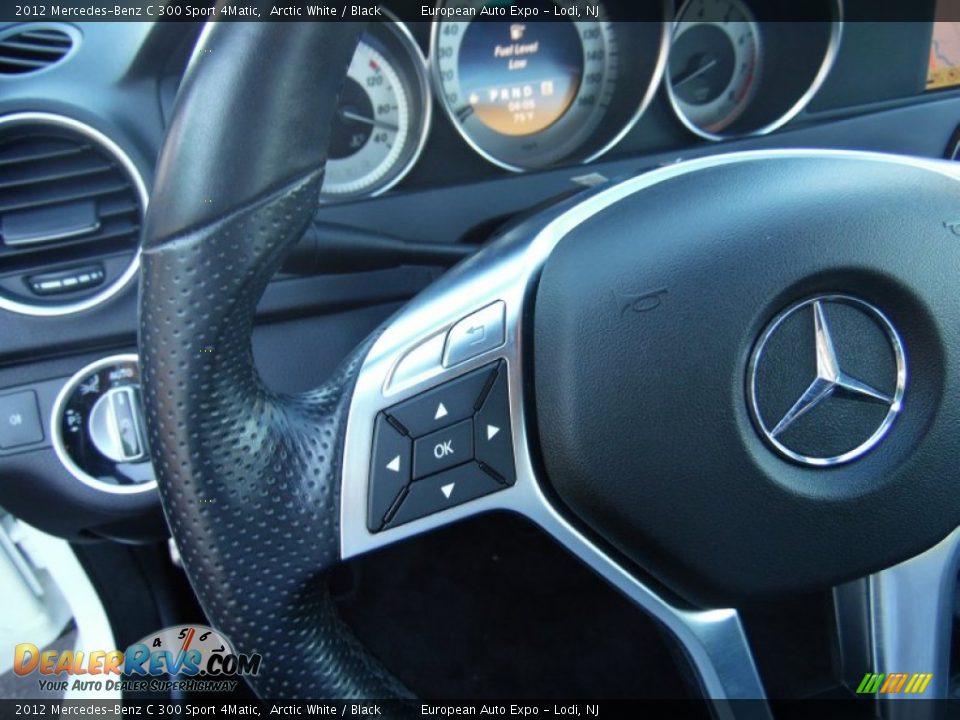 2012 Mercedes-Benz C 300 Sport 4Matic Arctic White / Black Photo #26