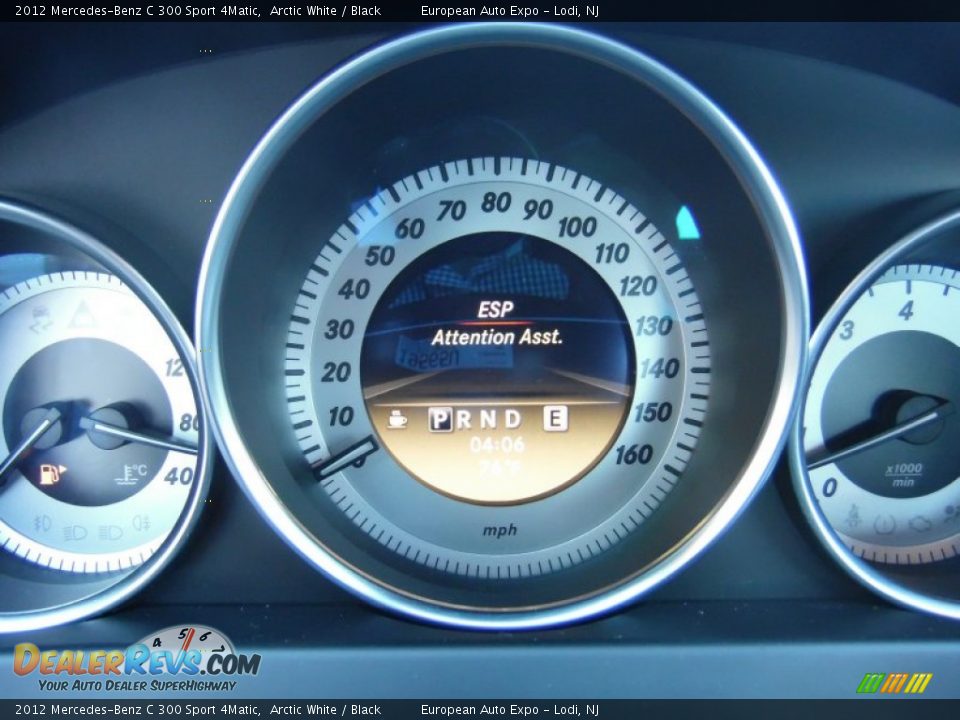 2012 Mercedes-Benz C 300 Sport 4Matic Arctic White / Black Photo #35