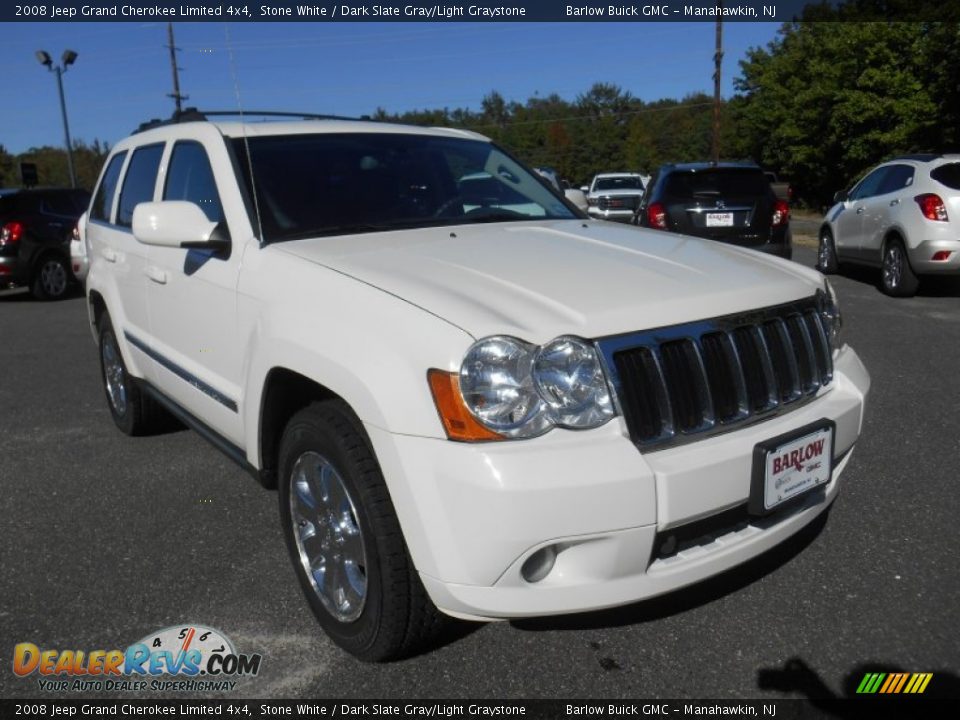 2008 Jeep Grand Cherokee Limited 4x4 Stone White / Dark Slate Gray/Light Graystone Photo #1