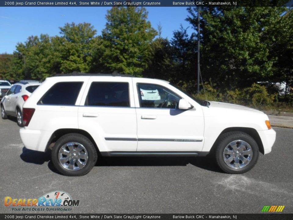 2008 Jeep Grand Cherokee Limited 4x4 Stone White / Dark Slate Gray/Light Graystone Photo #2