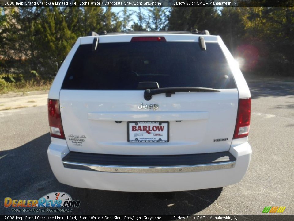 2008 Jeep Grand Cherokee Limited 4x4 Stone White / Dark Slate Gray/Light Graystone Photo #3