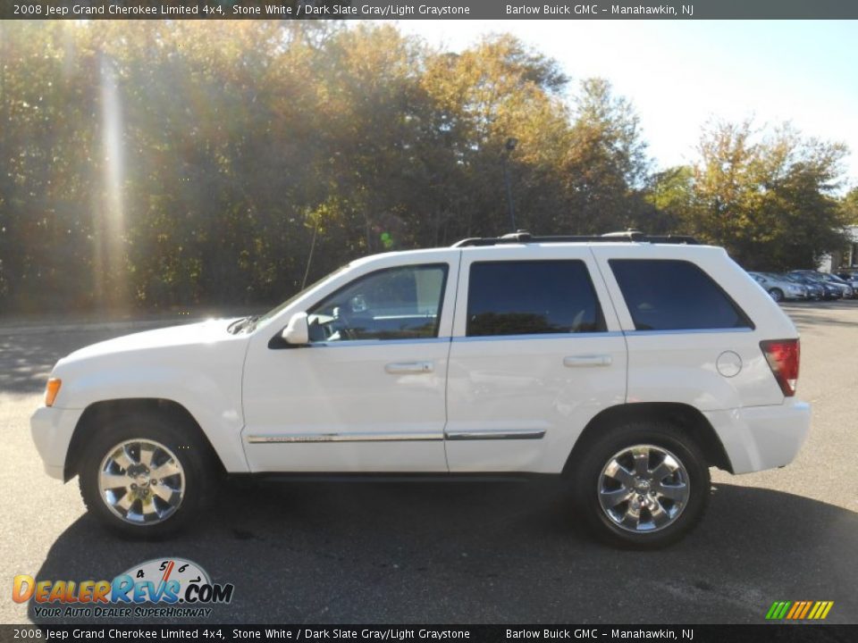 2008 Jeep Grand Cherokee Limited 4x4 Stone White / Dark Slate Gray/Light Graystone Photo #6