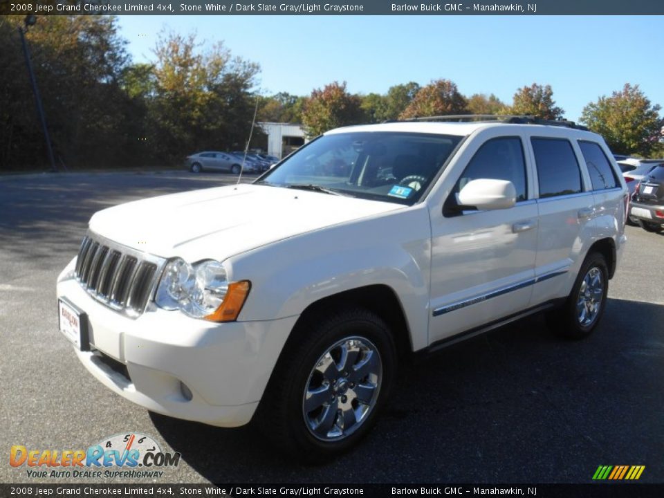 2008 Jeep Grand Cherokee Limited 4x4 Stone White / Dark Slate Gray/Light Graystone Photo #7