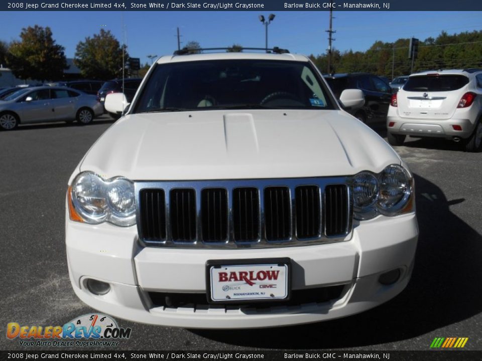 2008 Jeep Grand Cherokee Limited 4x4 Stone White / Dark Slate Gray/Light Graystone Photo #8
