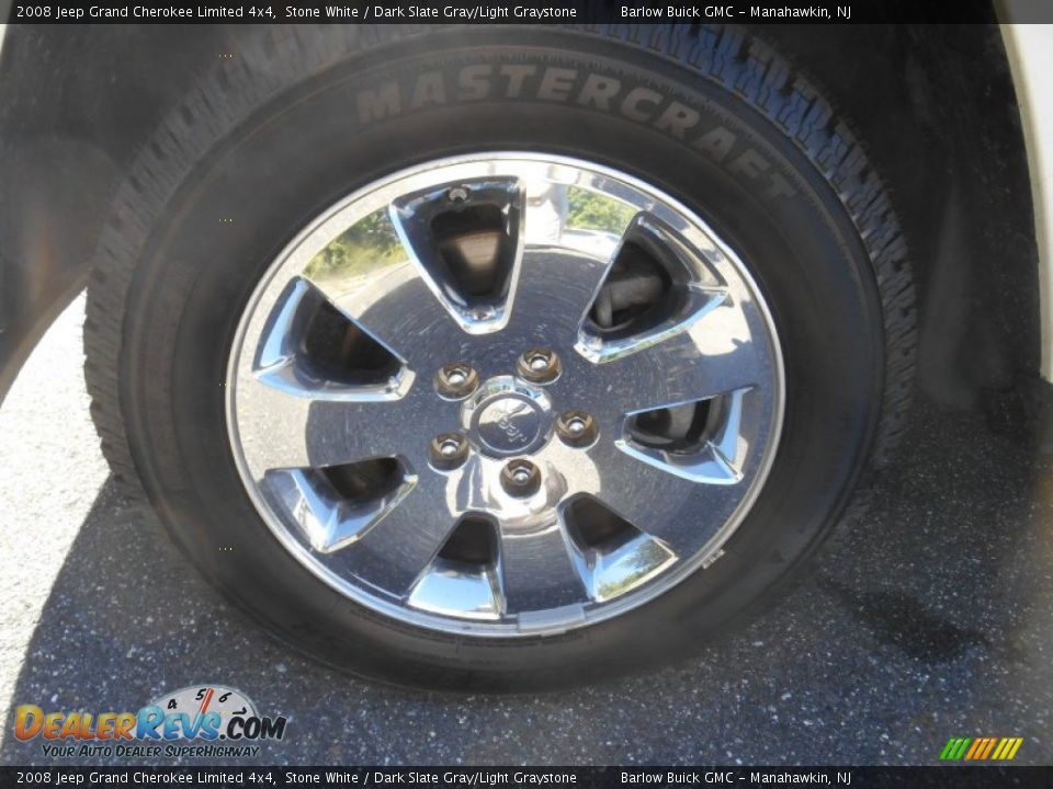 2008 Jeep Grand Cherokee Limited 4x4 Stone White / Dark Slate Gray/Light Graystone Photo #9