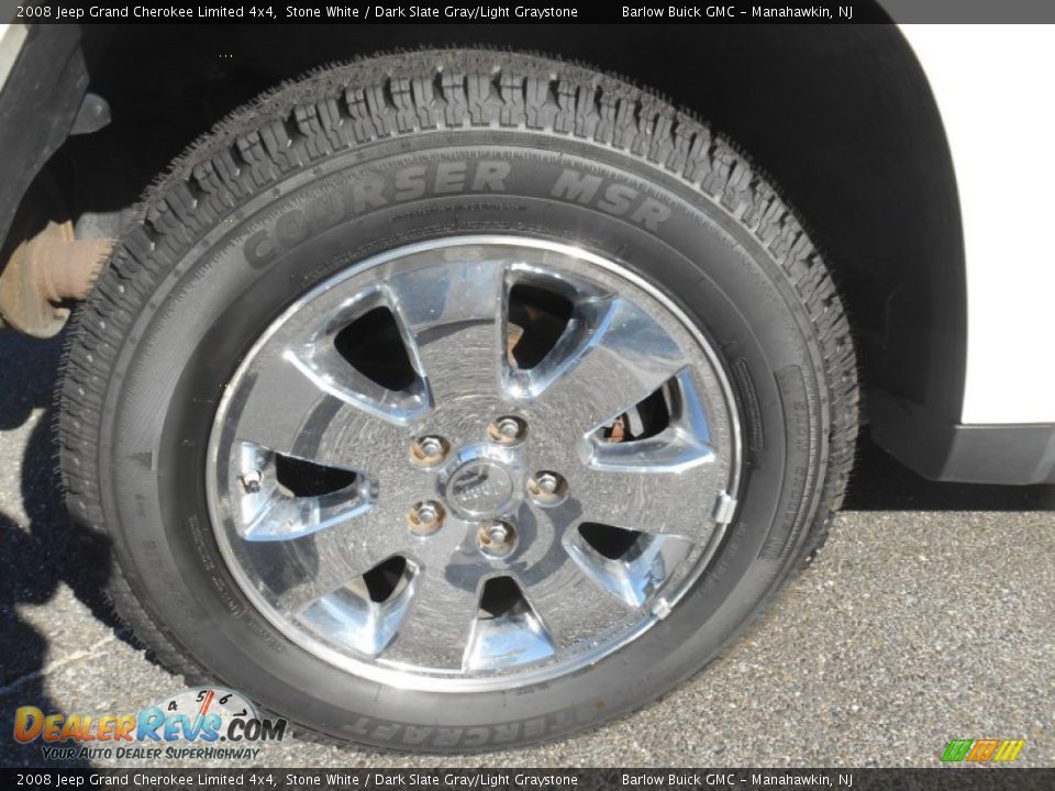 2008 Jeep Grand Cherokee Limited 4x4 Stone White / Dark Slate Gray/Light Graystone Photo #11