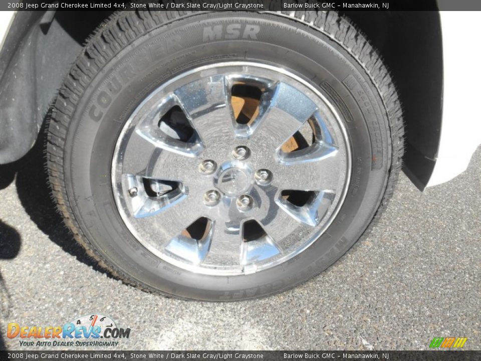 2008 Jeep Grand Cherokee Limited 4x4 Stone White / Dark Slate Gray/Light Graystone Photo #12