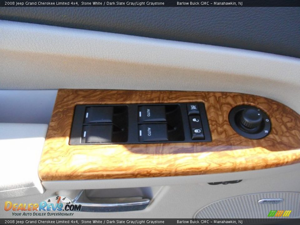 2008 Jeep Grand Cherokee Limited 4x4 Stone White / Dark Slate Gray/Light Graystone Photo #14