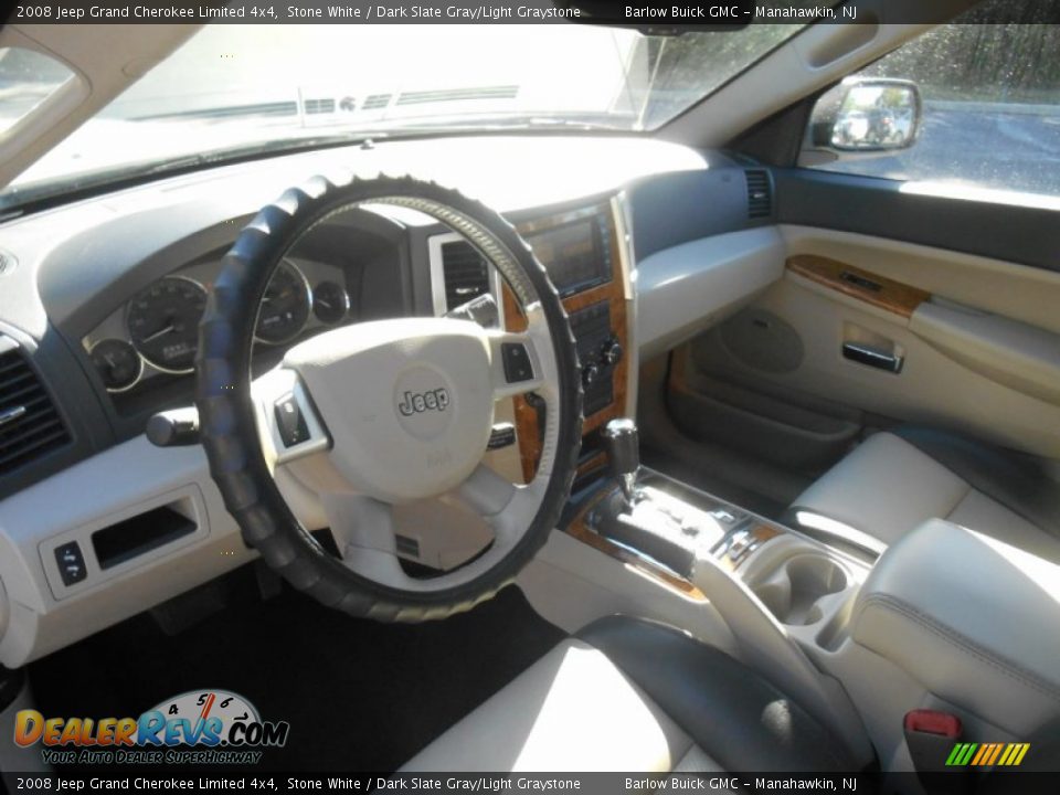 2008 Jeep Grand Cherokee Limited 4x4 Stone White / Dark Slate Gray/Light Graystone Photo #15