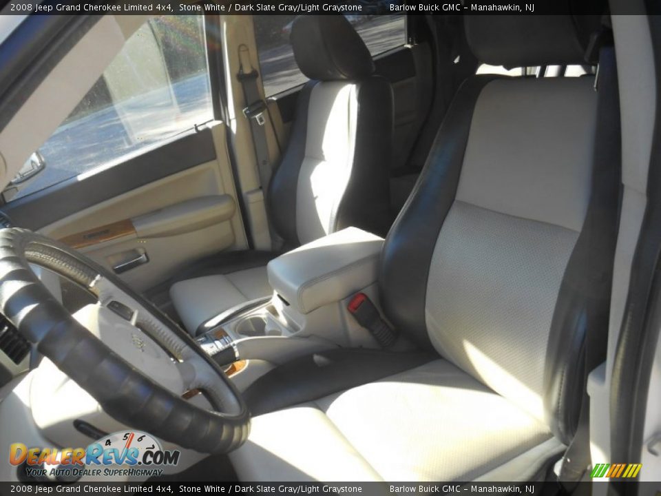 2008 Jeep Grand Cherokee Limited 4x4 Stone White / Dark Slate Gray/Light Graystone Photo #16